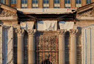 Michigan Central Station Construction